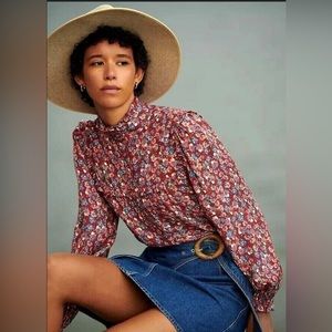 Anthropologie Emia Blouse sz 6 NWOT